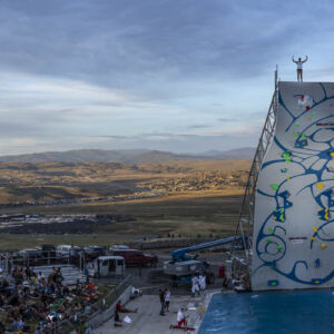 Psicocomp DWS Climbing wall by Walltopia, Deep Water Solo competition in Utah