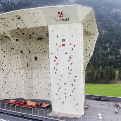 Imst outdoor climbing wall by Walltopia