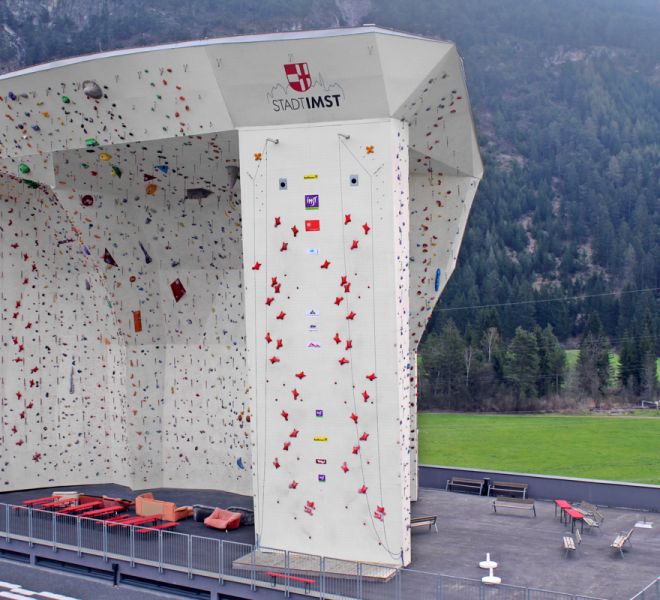 Imst outdoor climbing wall by Walltopia